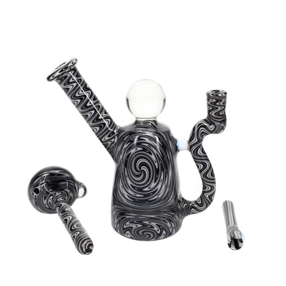Addison Hanna Glass Black & White 3 Piece Set
