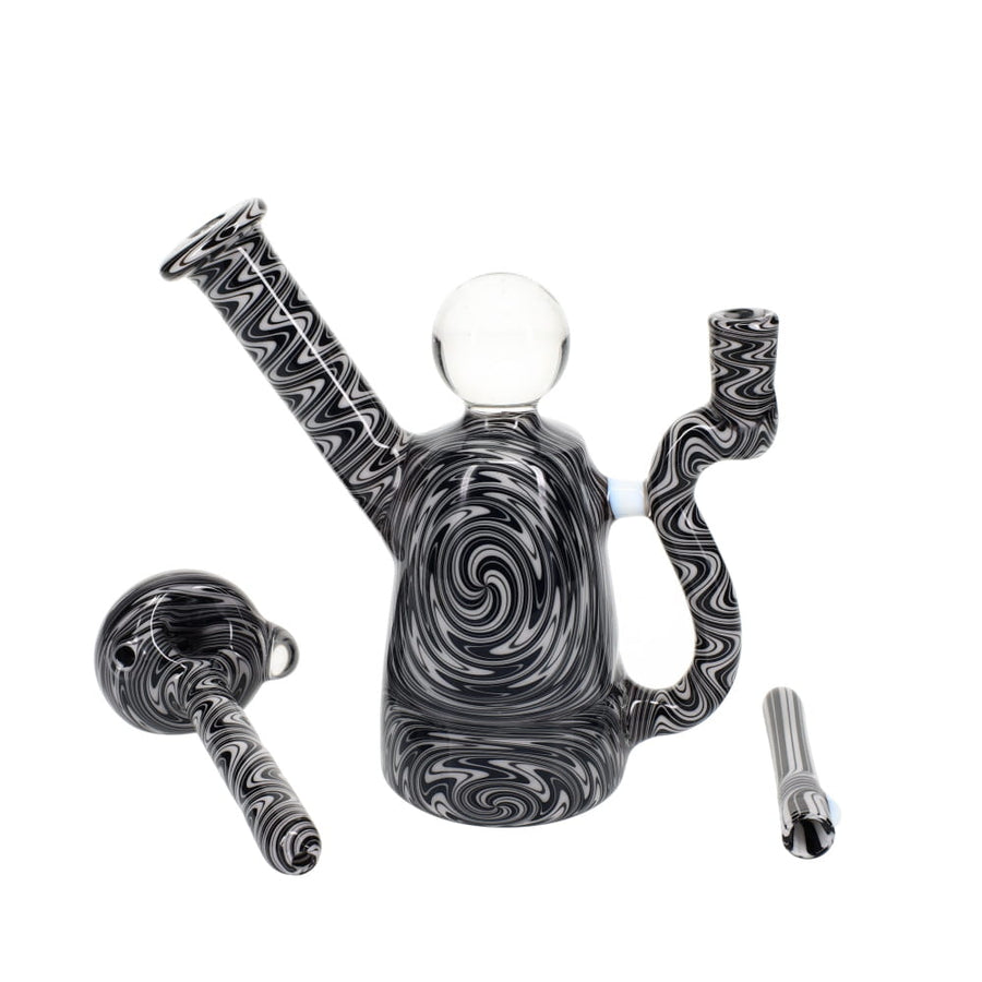 Addison Hanna Glass Black & White 3 Piece Set