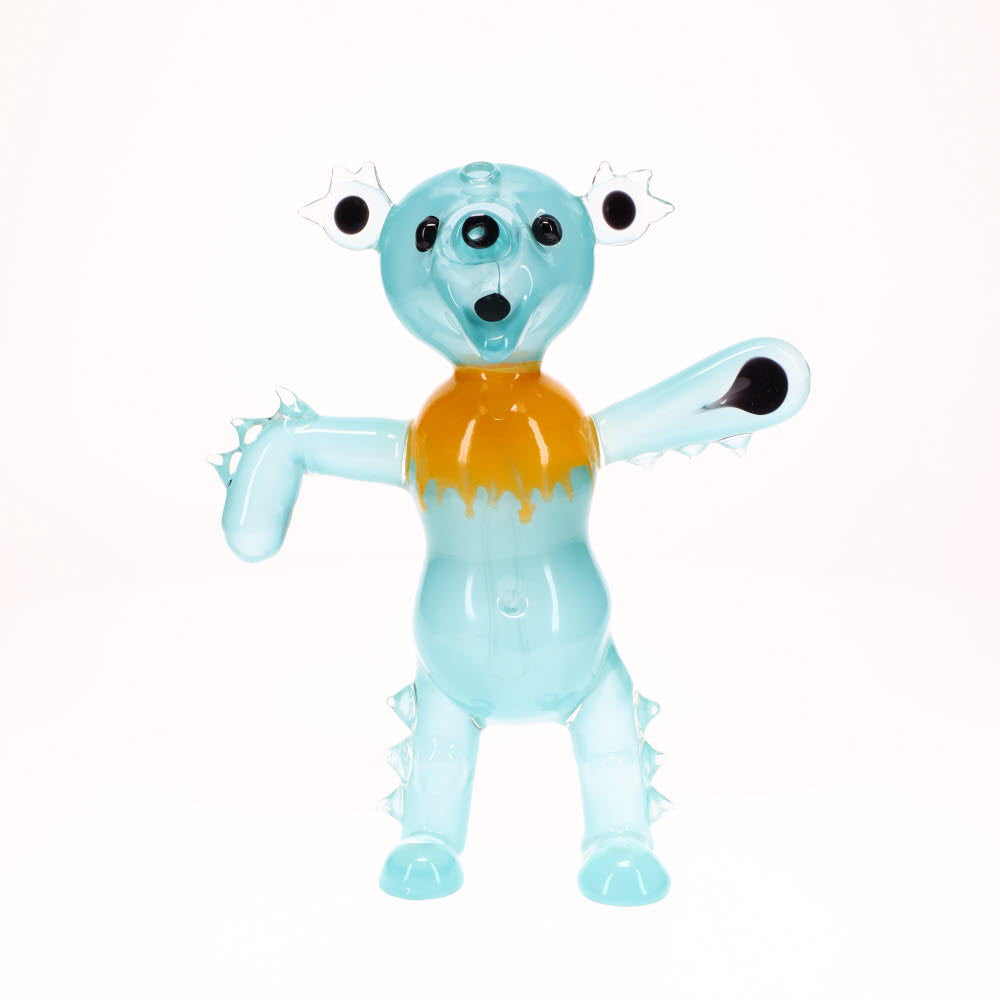 Addison Hanna Glass Dancing Bear - Blue