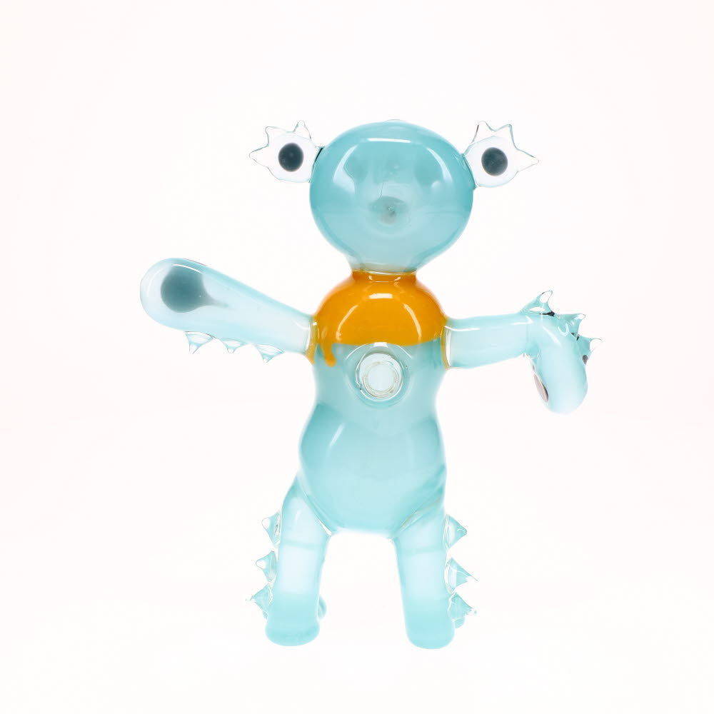 Addison Hanna Glass Dancing Bear - Blue