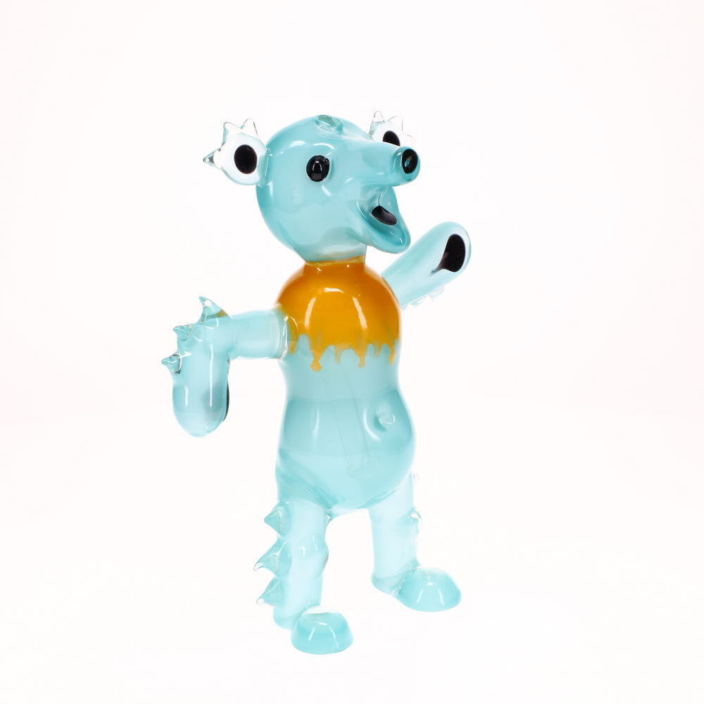 Addison Hanna Glass Dancing Bear - Blue