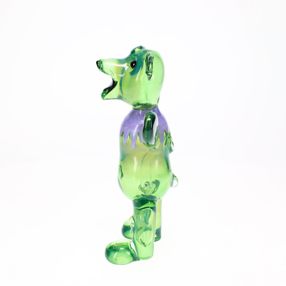 Addison Hanna Glass Dancing Bear - Green