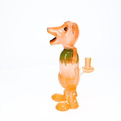Addison Hanna Glass Dancing Bear - Orange Banger Hanger