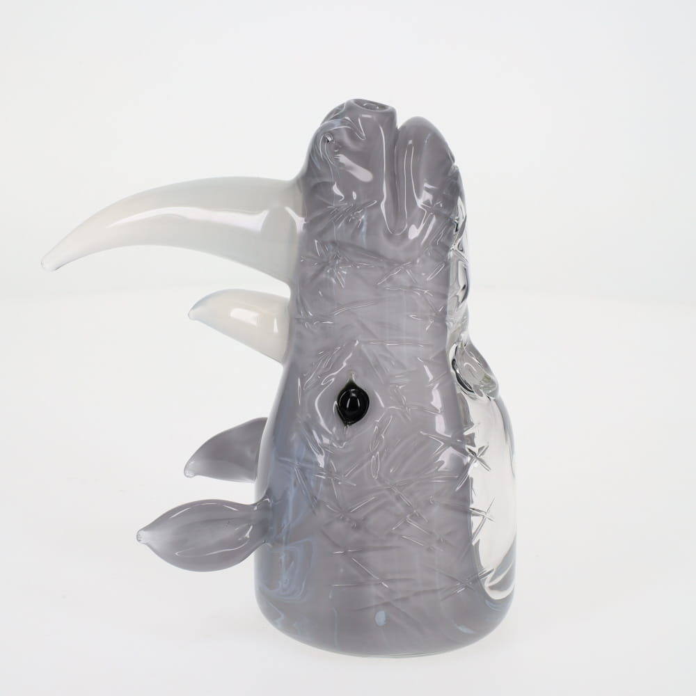 Addison Hanna Glass Grey Rhino Bubbler