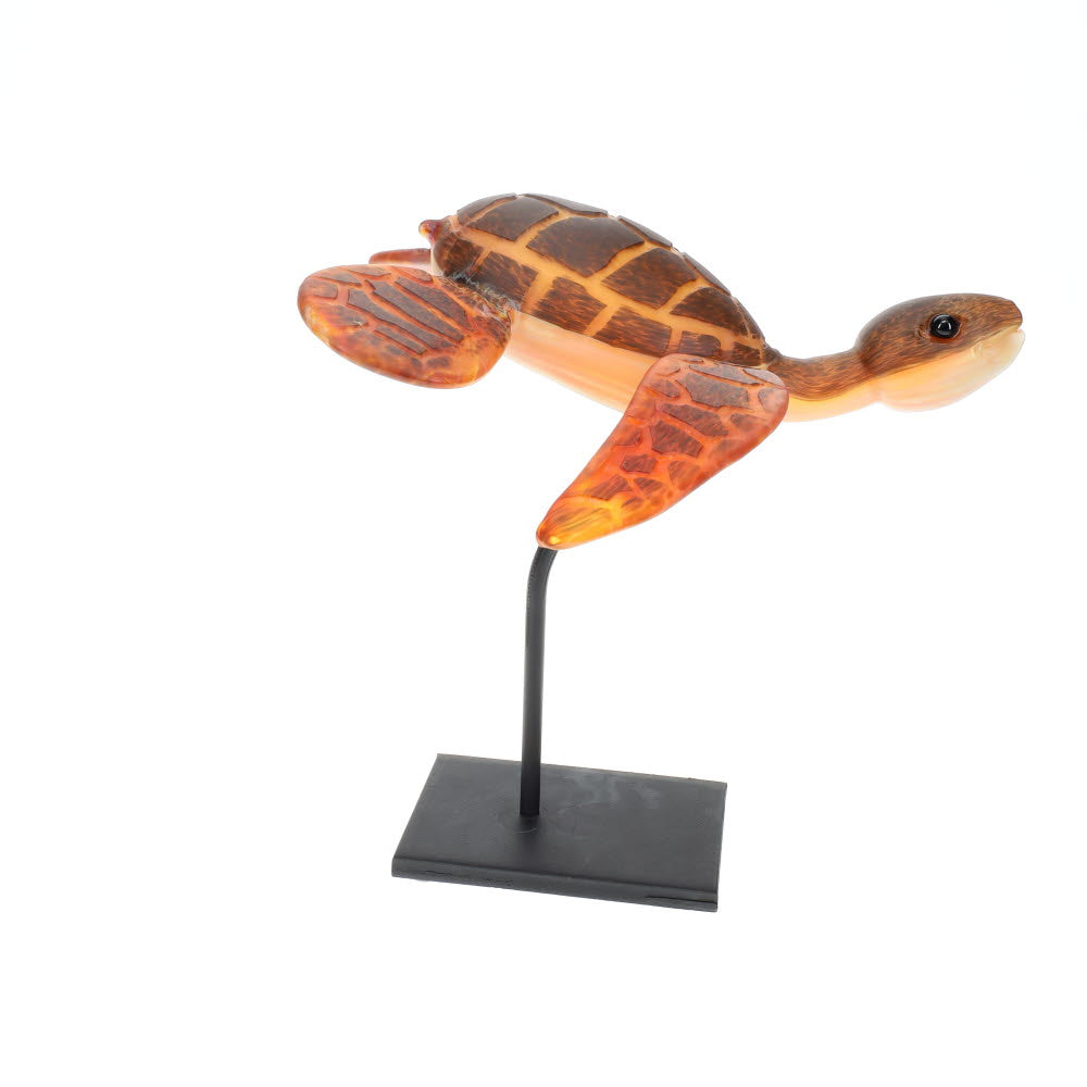 Addison Hanna Glass Sea Turtle Bubbler