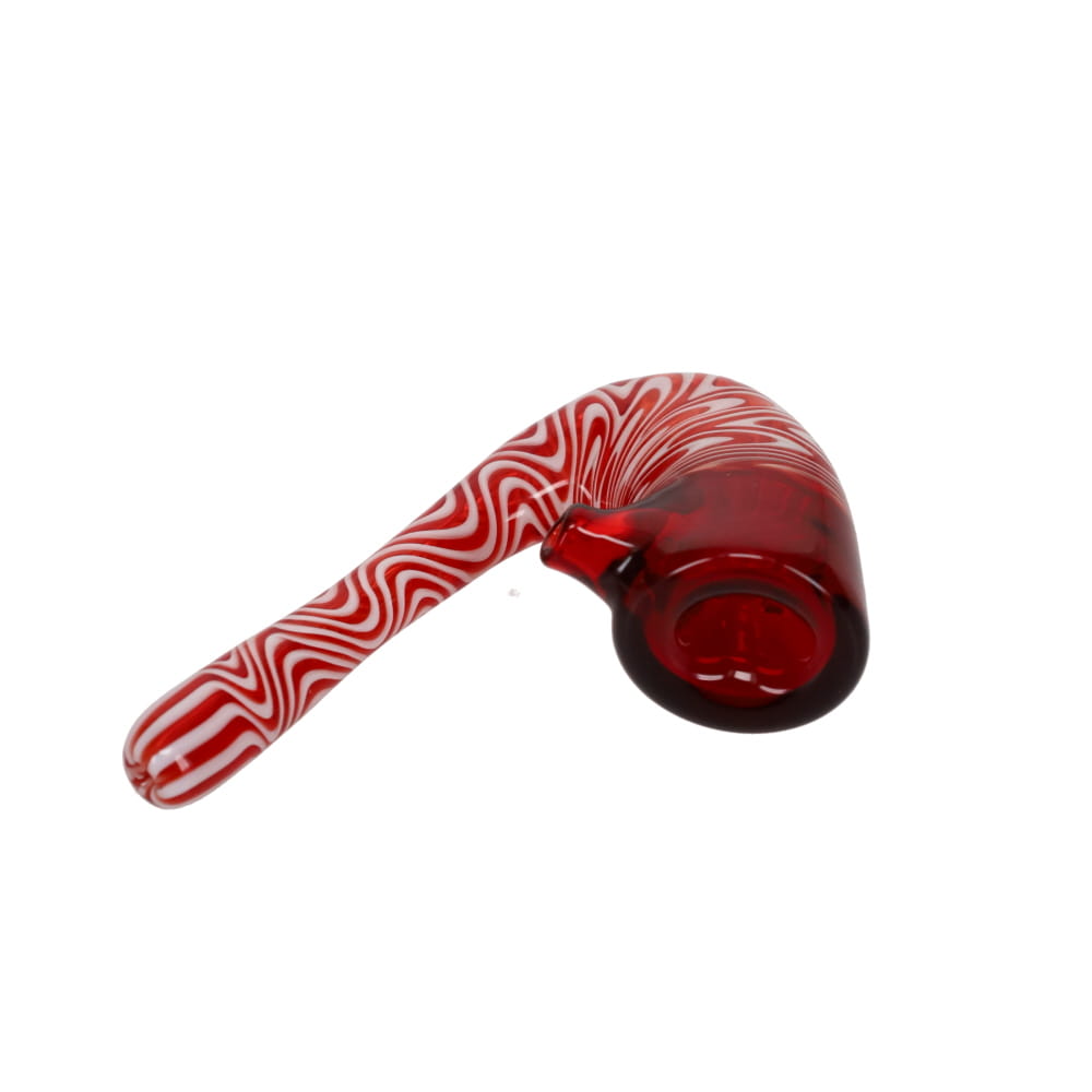 Addison Hanna Glass Red & White Sherlock 3