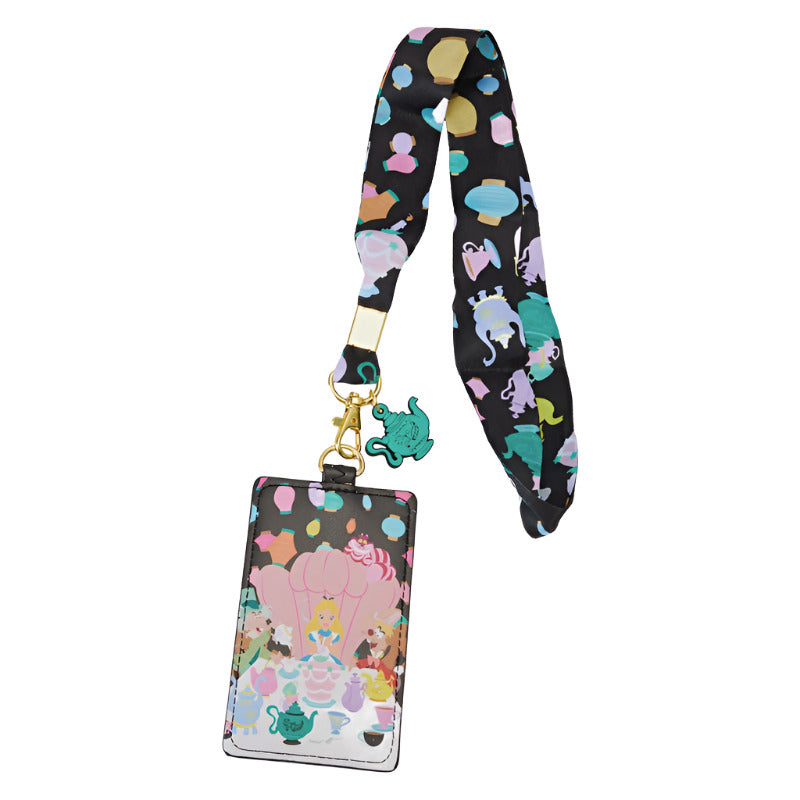 Loungefly Alice in Wonderland Unbirthday Lanyard with Card Holder