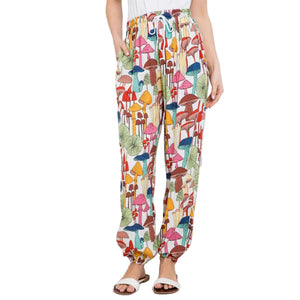 All Over Mushroom Print Pants