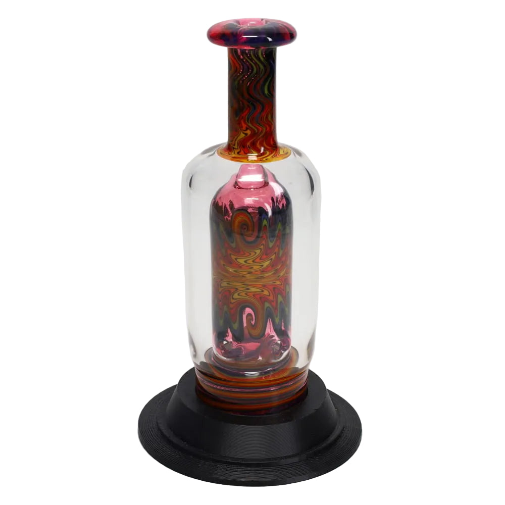 Andy G Glass UV Wig Wag & Linework Peak Top - Gold Ruby Rainbow