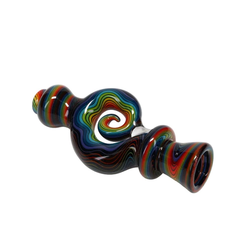 Andy G Glass Curly Linework Pinchie Chillum