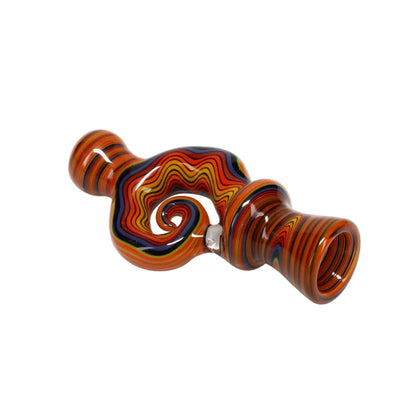 Andy G Glass Curly Linework Pinchie Chillum