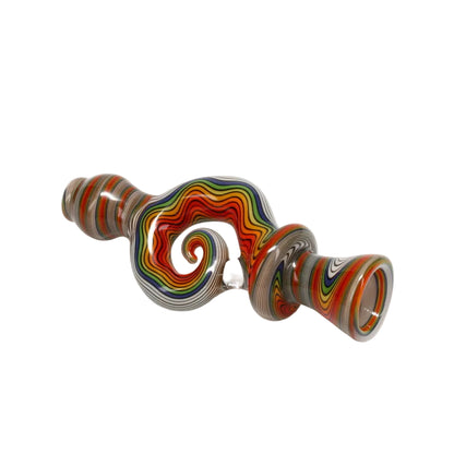 Andy G Glass Curly Linework Pinchie Chillum