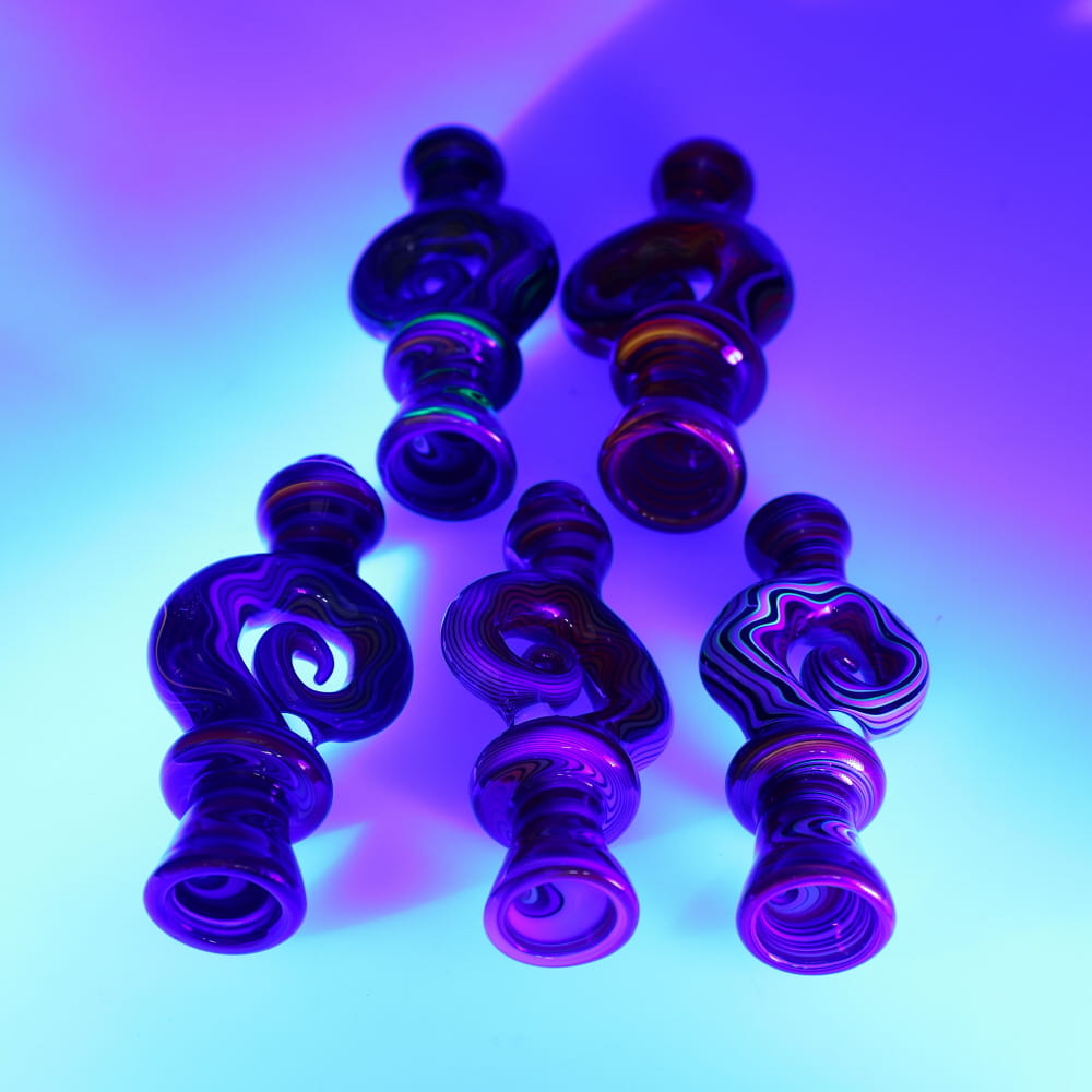 Andy G Glass Curly Linework Pinchie Chillum