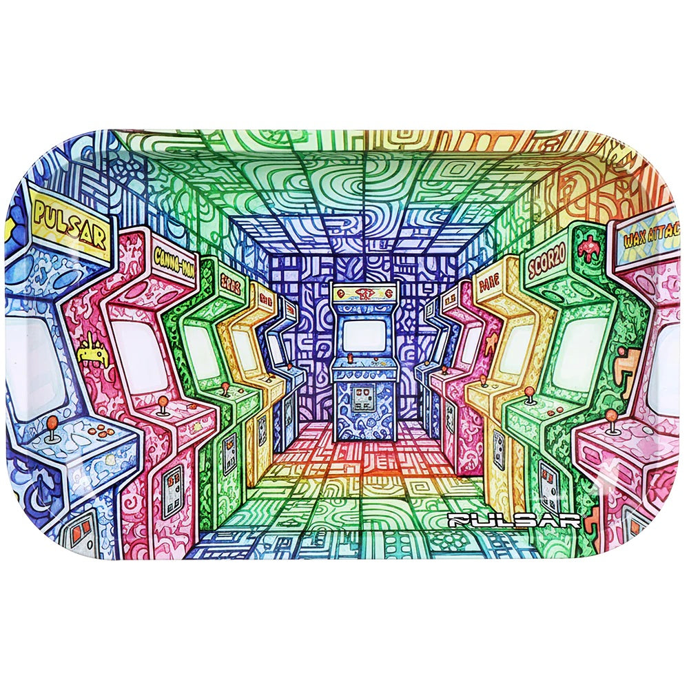 Pulsar Medium Metal Rolling Tray - Arcade Madness