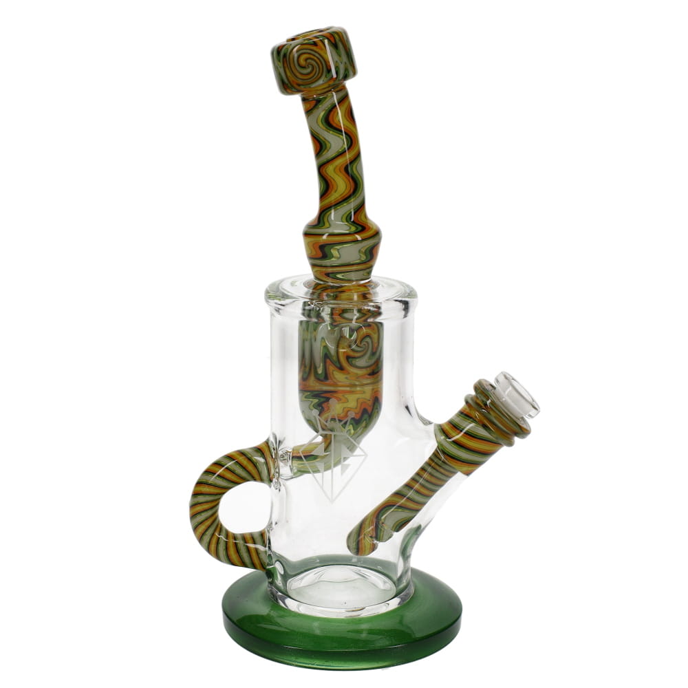 Augy Glass Green & Yellow Linework Incycler