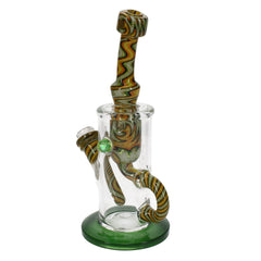 Augy Glass Green & Yellow Linework Incycler