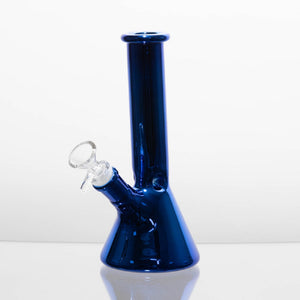 8" Blue Iridescent Mini Beaker SALE