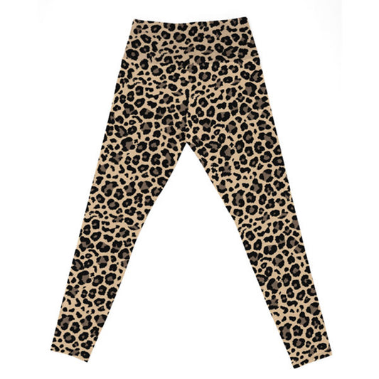 Britt's Knits Basics Patterned Fleece-Lined Leopard Print Leggings