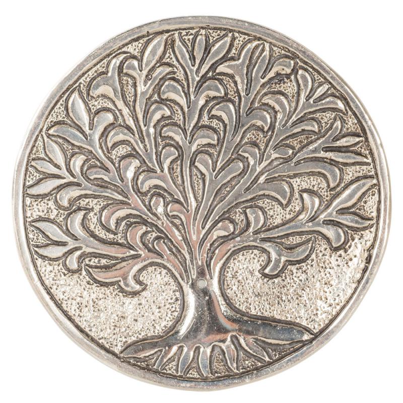 Tree of Life Embossed Metal Incense Burner