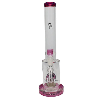 C2 Pink/Black Angry Face 16” Water Pipe SALE