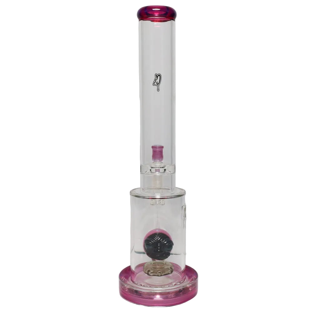 C2 Pink/Black Angry Face 16” Water Pipe SALE