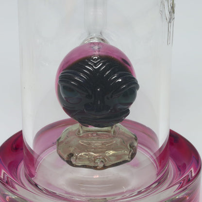 C2 Pink/Black Angry Face 16” Water Pipe SALE