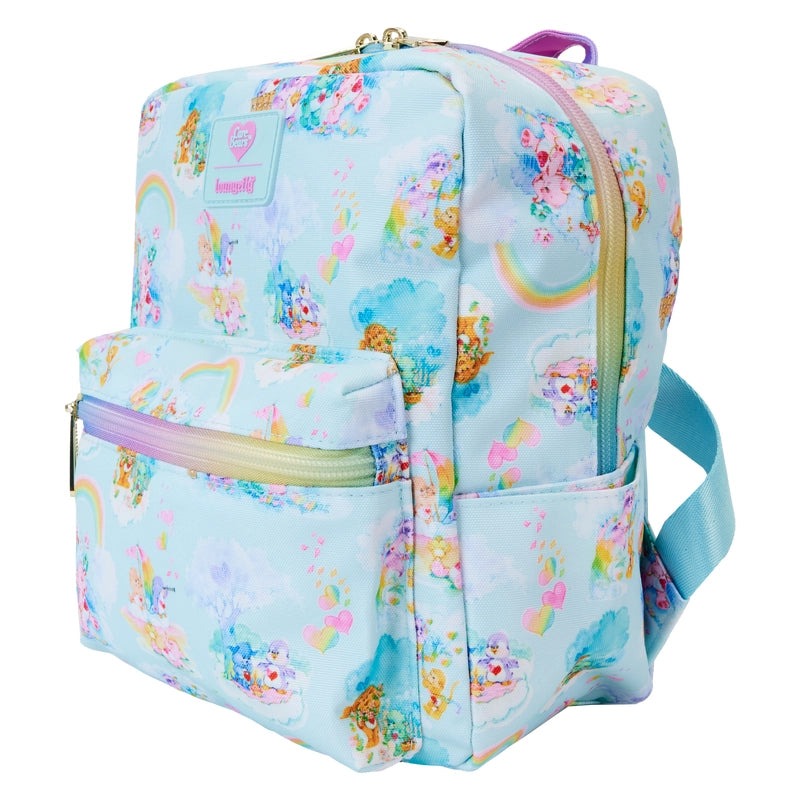 Loungefly Care Bear Cousins All-Over Print Nylon Square Mini Backpack