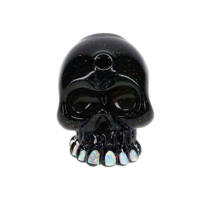 Carsten Carlile Glass Mini Black Crushed Opal Skull Rig