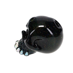 Carsten Carlile Glass Mini Black Crushed Opal Skull Rig