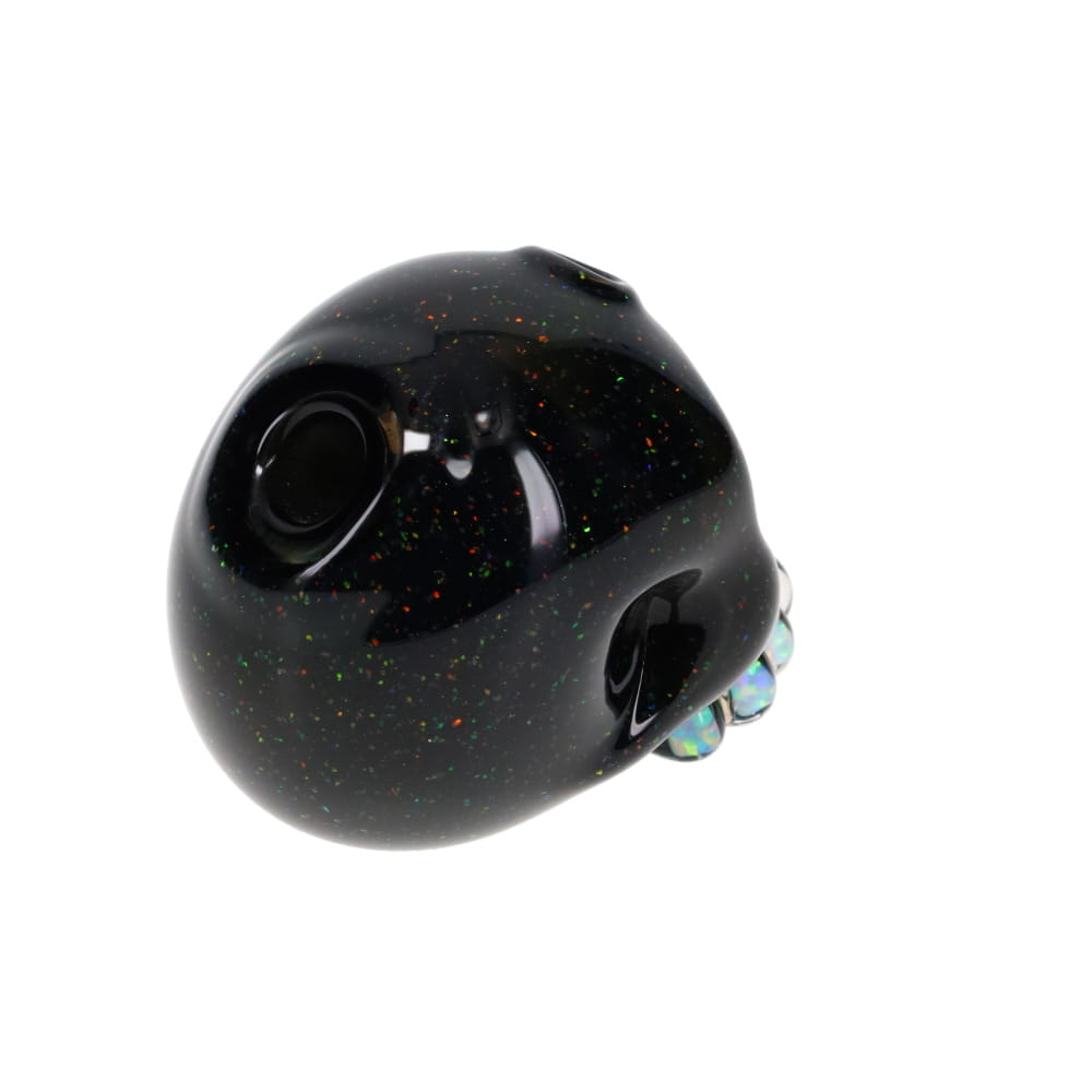 Carsten Carlile Glass Mini Black Crushed Opal Skull Rig