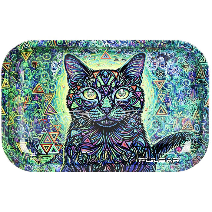 Pulsar Medium Metal Rolling Tray - Cat-Atonic