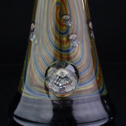 Chunk Glass X Cowboy Glass X McDaniel Glass Rainbow Swirl Millie Dewar Bubbler