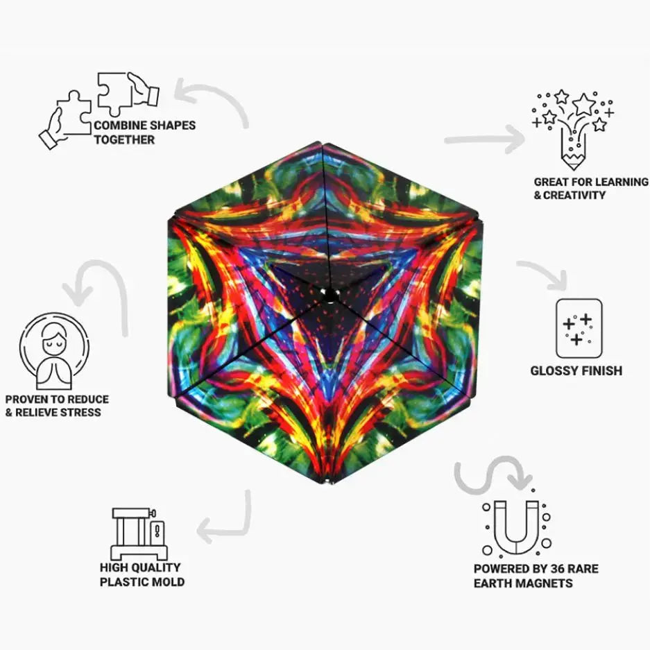 Shashibo Jumbie Magnetic Puzzle Cube - Cosmic Surfer