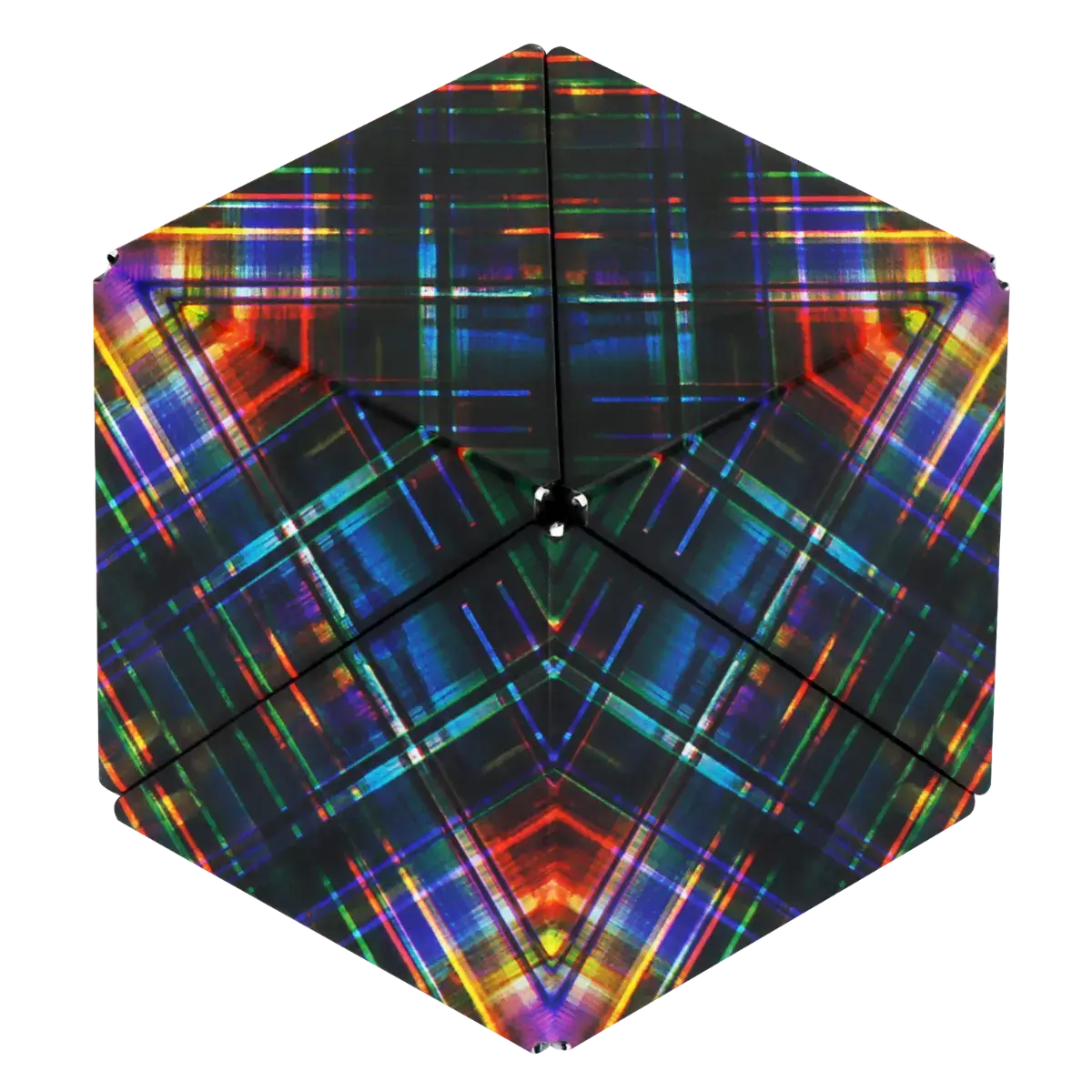 Shashibo Jumbie Magnetic Puzzle Cube - Disco Plaid