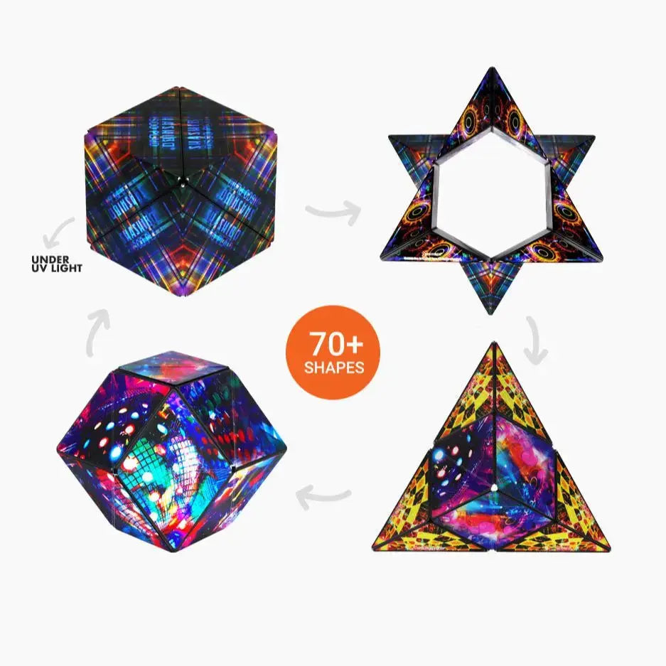 Shashibo Jumbie Magnetic Puzzle Cube - Disco Plaid