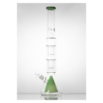 Dual Inverted Showerhead with Pyramid Perc Water Pipe