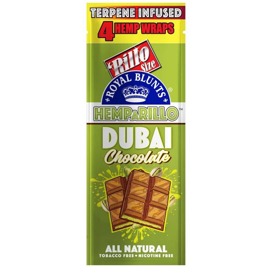 Hemparillo Terpene Infused Wraps 4 Pack - Dubai Chocolate
