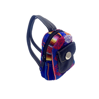 Handmade Mini Ecuadorian Coin Bag with Leather Strap - Assorted