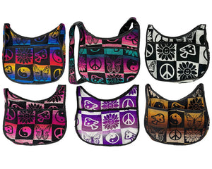Hippie Assorted Ecuadorian Moon Shaped Messenger Bag