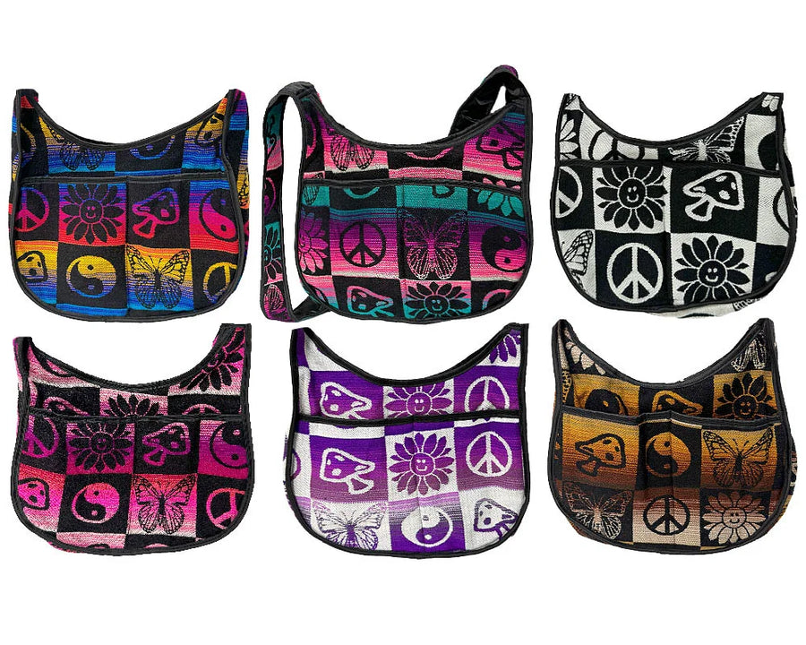 Hippie Assorted Ecuadorian Moon Shaped Messenger Bag