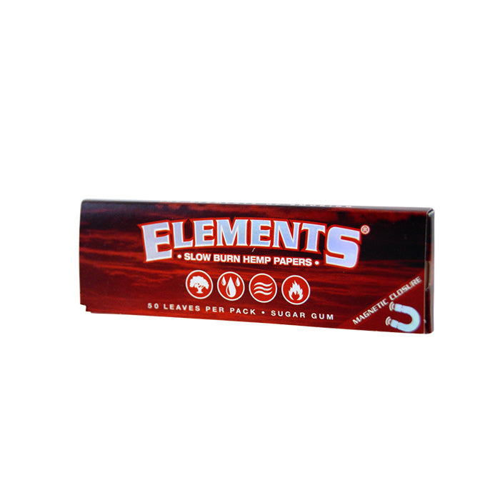 ELEMENTS® RED 1 ¼ Slow Burn Hemp Rolling Papers