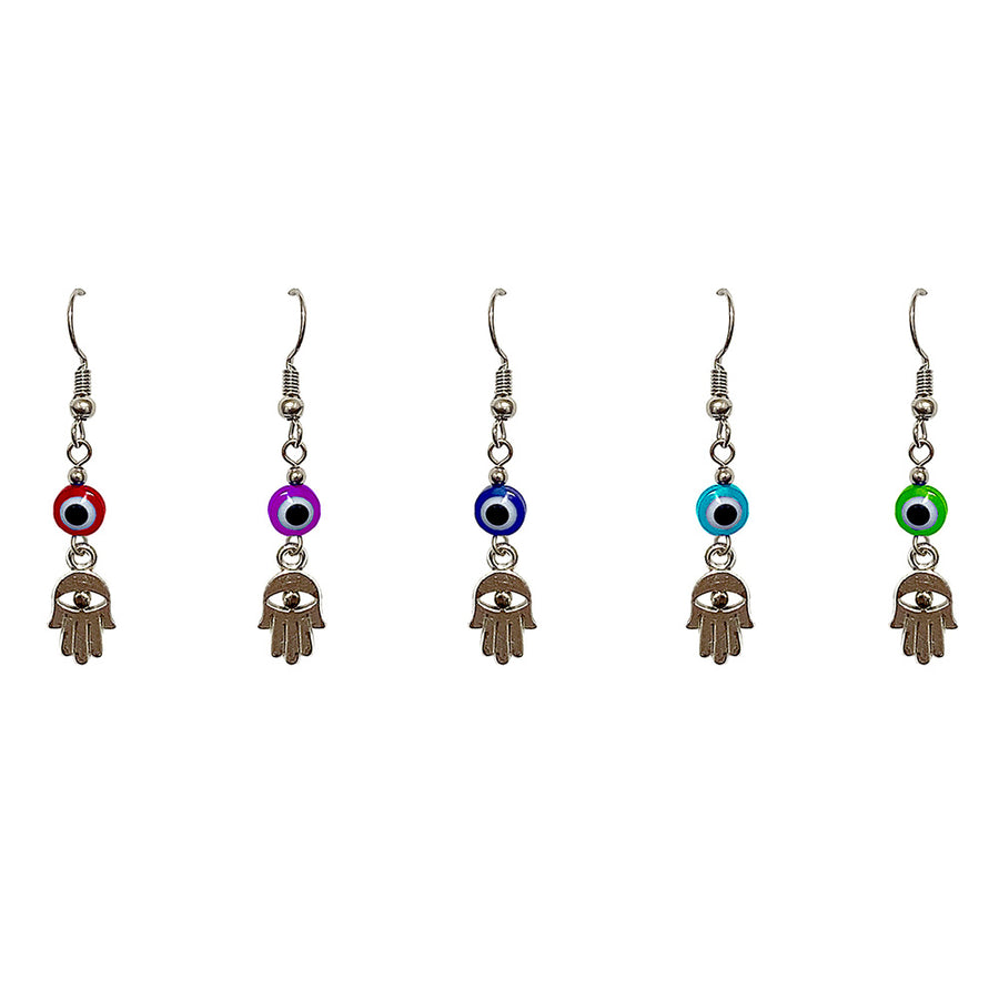 Evil Eye Hasma Hook Earrings SALE