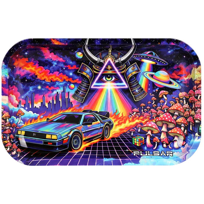 Pulsar Medium Metal Rolling Tray - Flux Capacitation