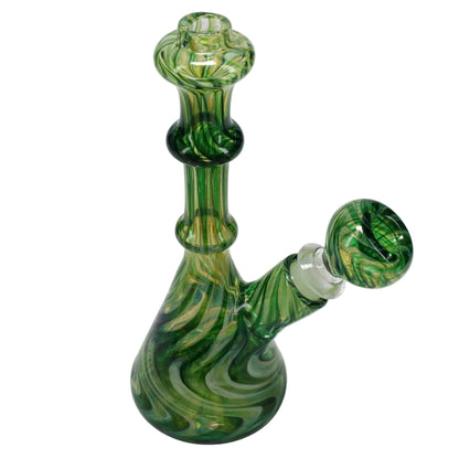 I Love Frank Glass Double Rake Mini Tube - Green