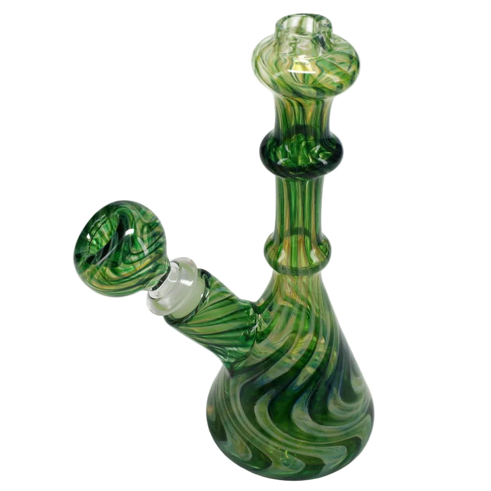 I Love Frank Glass Double Rake Mini Tube - Green