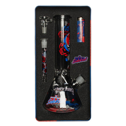 Grateful Dead x Gear Premium 12" 7mm Steal Your Face Sidekick Beaker Water Pipe - Limited Edition Box Set