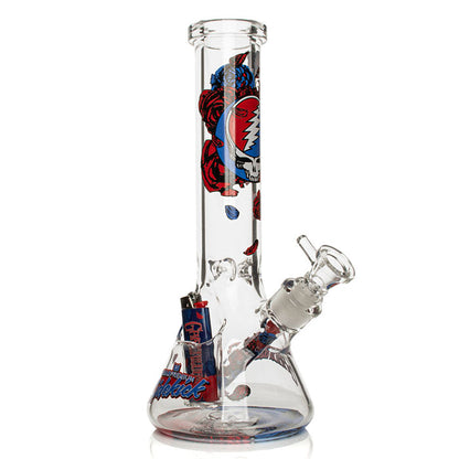 Grateful Dead x Gear Premium 12" 7mm Steal Your Face Sidekick Beaker Water Pipe - Limited Edition Box Set