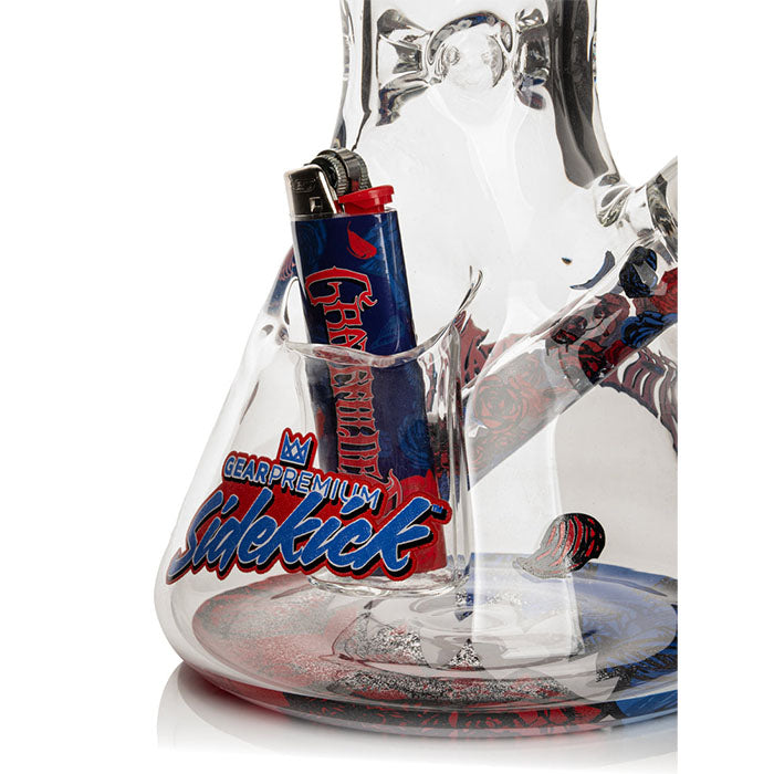 Grateful Dead x Gear Premium 12" 7mm Steal Your Face Sidekick Beaker Water Pipe - Limited Edition Box Set