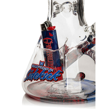 Grateful Dead x Gear Premium 12" 7mm Steal Your Face Sidekick Beaker Water Pipe - Limited Edition Box Set