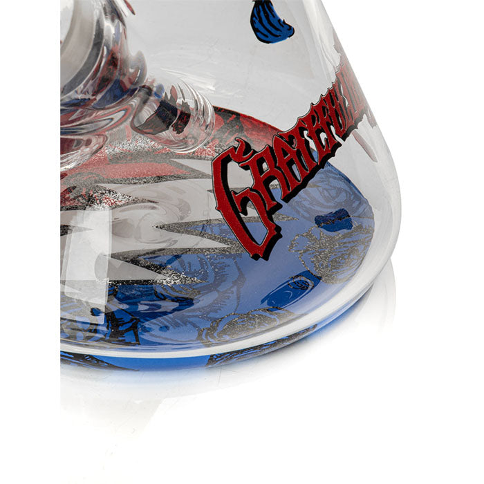 Grateful Dead x Gear Premium 12" 7mm Steal Your Face Sidekick Beaker Water Pipe - Limited Edition Box Set